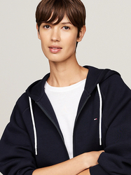 Tommy Hilfiger dámska tmavo modrá mikina na zips - XS (DW5)