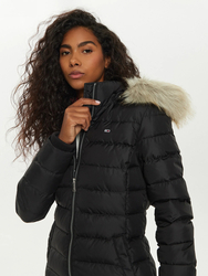 Tommy Jeans dámska čierna bunda - XS (BDS)