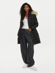 Tommy Jeans dámska čierna bunda - XS (BDS)