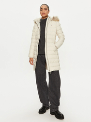 Tommy Jeans dámska béžová bunda - S (ACG)