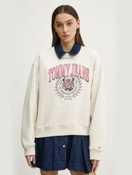 Tommy Jeans dámska béžová mikina - XS (AE3)