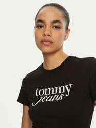Tommy Jeans dámske čierne tričko  - L (BDS)