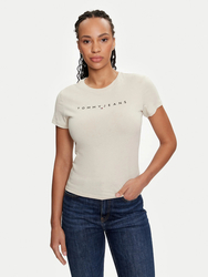 Tommy Jeans dámske béžové tričko  - M (ACG)