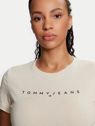 Tommy Jeans dámske béžové tričko  - M (ACG)