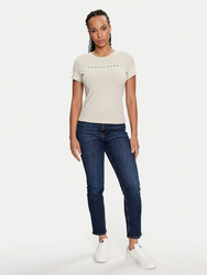 Tommy Jeans dámske béžové tričko  - M (ACG)