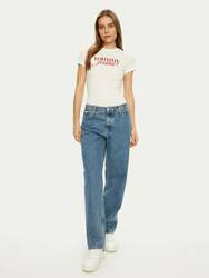Tommy Jeans dámske biele tričko - XS (YBL)