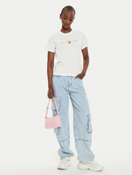 Tommy Jeans dámske krémové tričko - L (YBH)