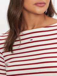 Tommy Jeans dámske pruhované tričko - L (XIT)