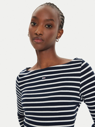 Tommy Jeans dámske pruhované tričko - XS (C1G)