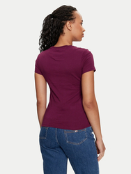 Tommy Jeans dámske vínové tričko  - XS (VVK)