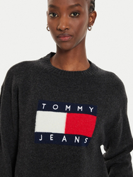Tommy Jeans dámsky čierny sveter - L (HEV)