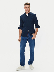 Tommy Jeans pánska tmavo modrá košeľa - M (C1G)