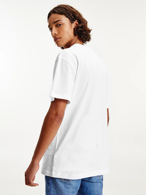 Tommy Jeans pánske biele tričko - S (YBR)