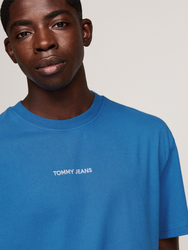 Tommy Jeans pánske modré tričko - L (C2T)