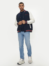 Tommy Jeans pánsky tmavomodrý bomber  - S (C1G)