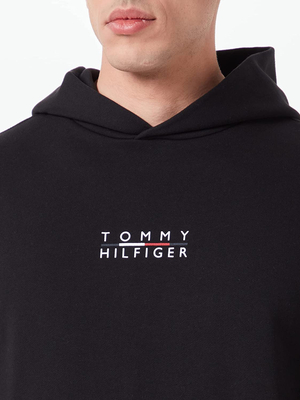 Tommy Hilfiger pánska čierna mikina Square logo - L (BDS)