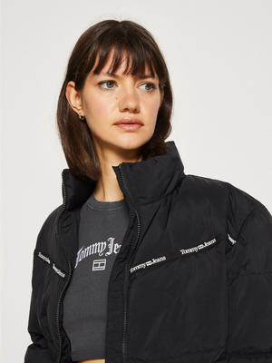 Tommy Jeans dámska čierna bunda - M (BDS)