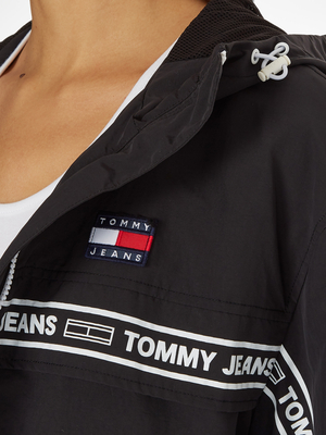 Tommy Jeans dámska čierna bunda CHICAGO TAPE - XL (BDS)