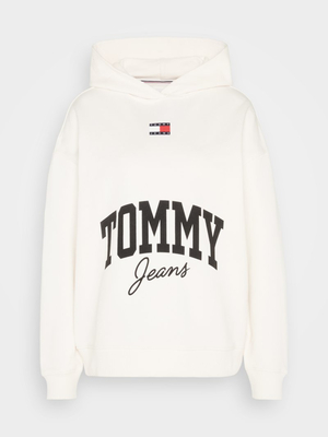 Tommy Jeans dámska krémová mikina - XS (YBH)