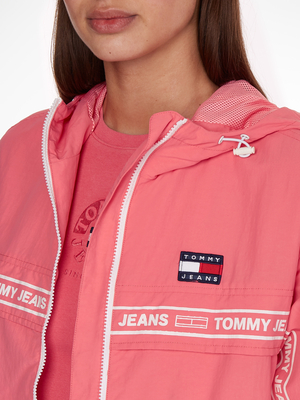 Tommy Jeans dámska ružová bunda CHICAGO TAPE - S (TIJ)