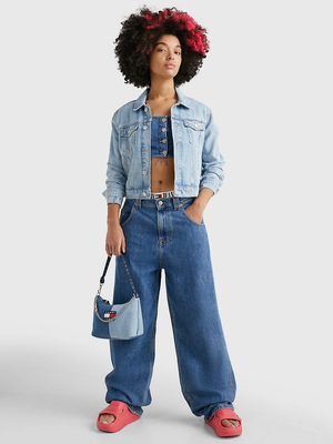 Tommy Jeans dámska svetlomodrá džínsová bunda IZZIE - XS (1AB)