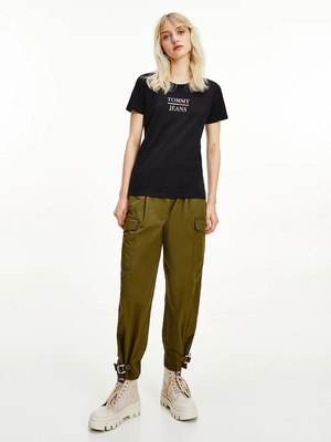 Tommy Jeans dámske čierne tričko - S (BDS)