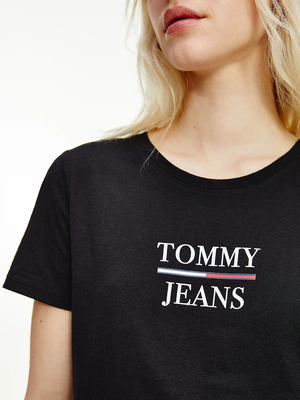 Tommy Jeans dámske čierne tričko - S (BDS)