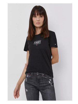 Tommy Jeans dámske čierne tričko - S (BDS)