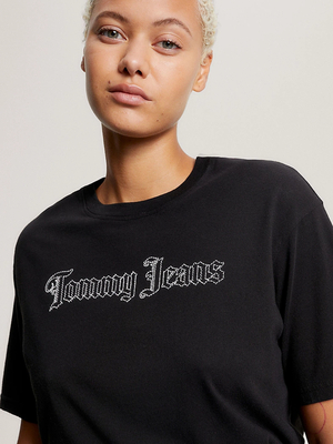 Tommy Jeans dámske čierne tričko - XS (BDS)