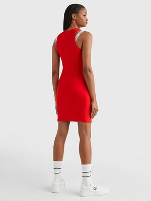 Tommy Jeans dámske červené šaty - XS (XNL)