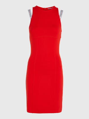 Tommy Jeans dámske červené šaty - L (XNL)