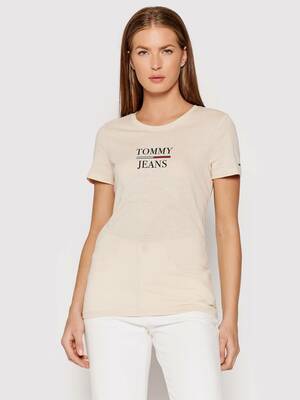 Tommy Jeans dámske béžové tričko - XS (ABI)