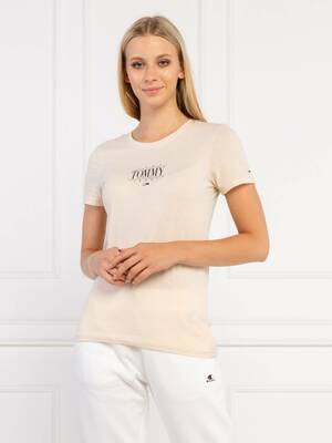 Tommy Jeans dámske béžové tričko - S (ABI)