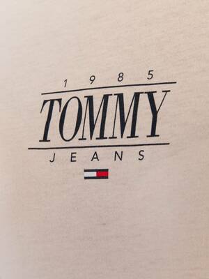 Tommy Jeans dámske béžové tričko - XS (ABI)