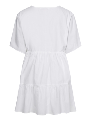 Tommy Jeans dámske biele šaty TIERED KAFTAN - M (YBR)