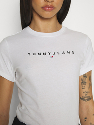 Tommy Jeans dámske biele tričko - XS (YBR)