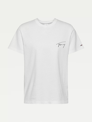 Tommy Jeans dámske biele tričko SIGNATURE - M (YBR)