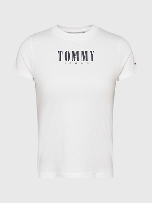 Tommy Jeans dámske biele tričko - XS (YBR)