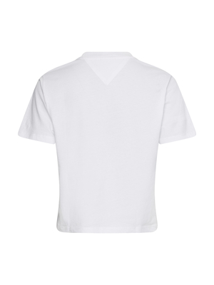 Tommy Jeans dámske biele tričko CLASSIC ESSENTIAL LOGO - XS (YBR)
