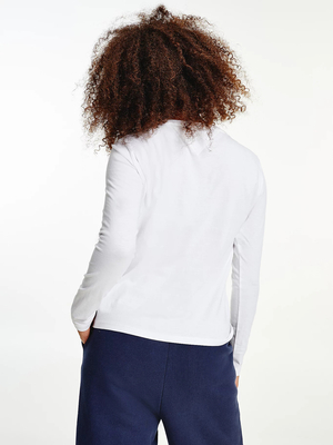 Tommy Jeans dámske biele tričko ESSENTIAL LOGO - XS (YBR)