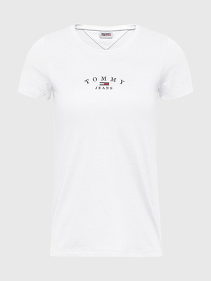 Tommy Jeans dámske biele tričko ESSENTIAL LOGO - M (YBR)