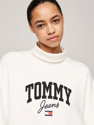 Tommy Jeans dámske krémové mikinové šaty - XS (YBH)