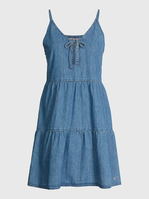 Tommy Jeans dámske modré šaty - XS (1A5)