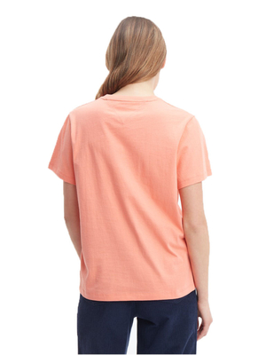 Tommy Jeans dámske oranžové tričko SIGNATURE - XS (TKL)