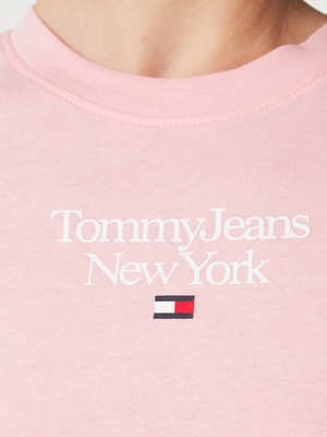 Tommy Jeans dámske ružové tričko ESSENTIAL LOGO - L (TG0)