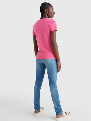 Tommy Jeans dámske ružové tričko - XS (THW)