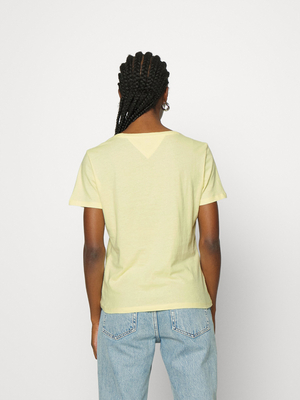 Tommy Jeans dámske svetložlté tričko - L (ZHH)