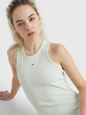 Tommy Jeans dámske svetlozelené šaty - M (LXW)