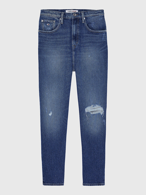 Tommy Jeans dámske tmavomodré džínsy MOM JEAN - 26/30 (1BK)