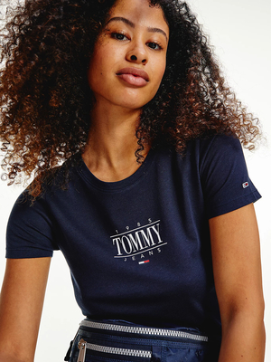 Tommy Jeans dámske tmavomodré tričko - S (C87)